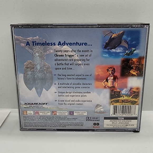 Chrono Cross - Squaresoft (PlayStation 1, 2000) CIB Black Label - Picture 3 of 15